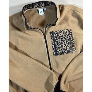 Vans Quinn Mock Zip Women's Jacket‎ Large Animal Print